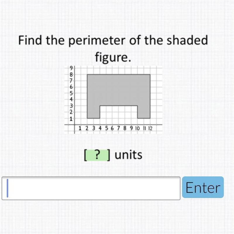 Find the perimeter of the shaded figure.-example-1