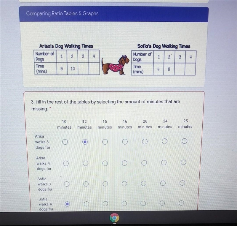 This question is about comparing ratio tables and graphs​-example-1