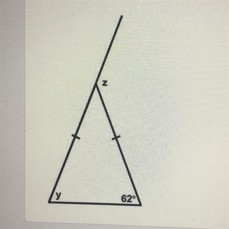 What is the measure of angle z and why?-example-1