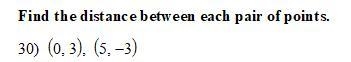 PLEASE ANSWER RIGHT PLEASE answer choices Question 30 options: √11 √10 √61 5-example-1