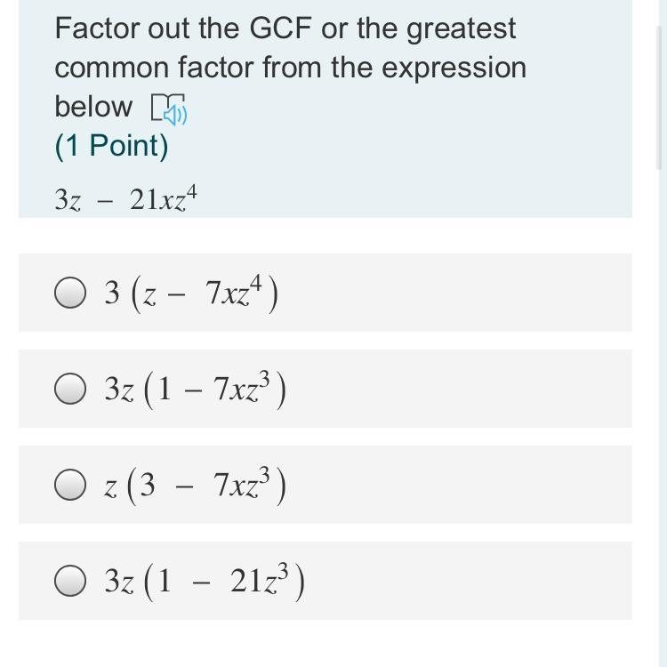 Factor out the GCF from the expression, which one is it ?-example-1