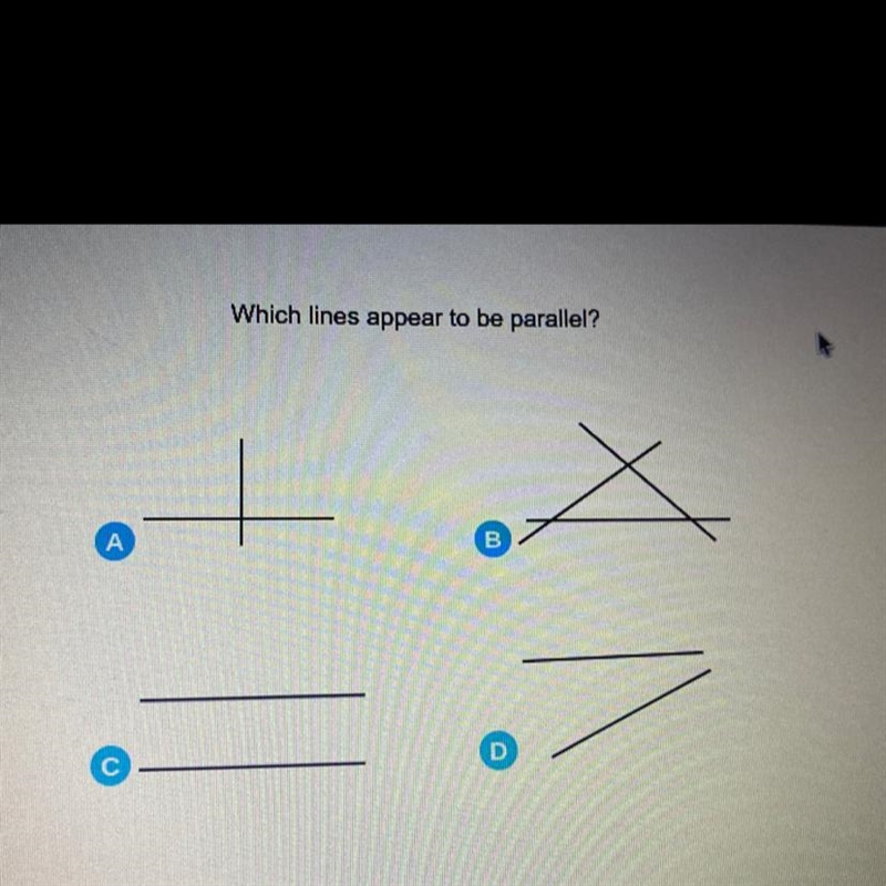 Which lines appear to be parallel? A B-example-1