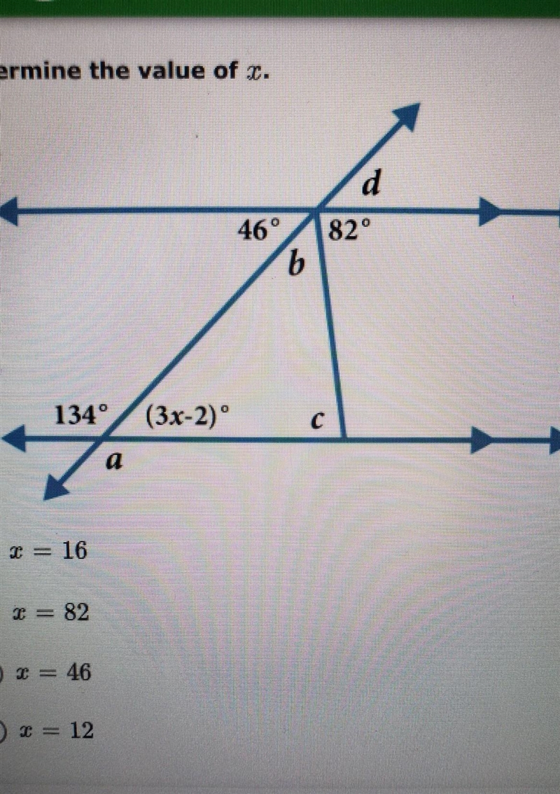 Can i get help determining the value of x​-example-1