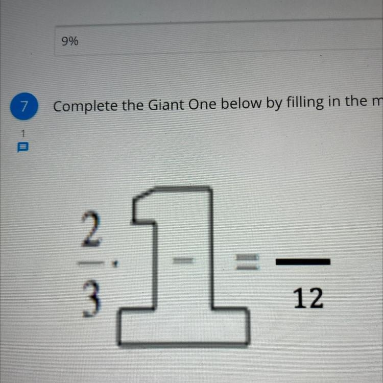 Can anyone help it says Complete the giant one below by filling in the missing numbers-example-1