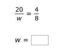 Solve for w in the proportion.-example-1