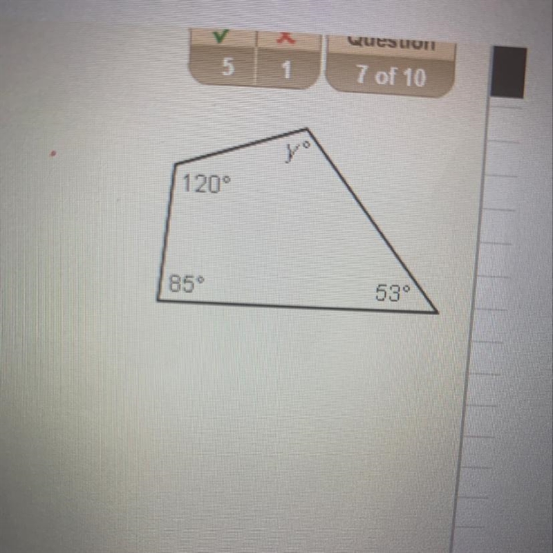 Find the measure of y. A.85 B.102 C.122 D.138-example-1