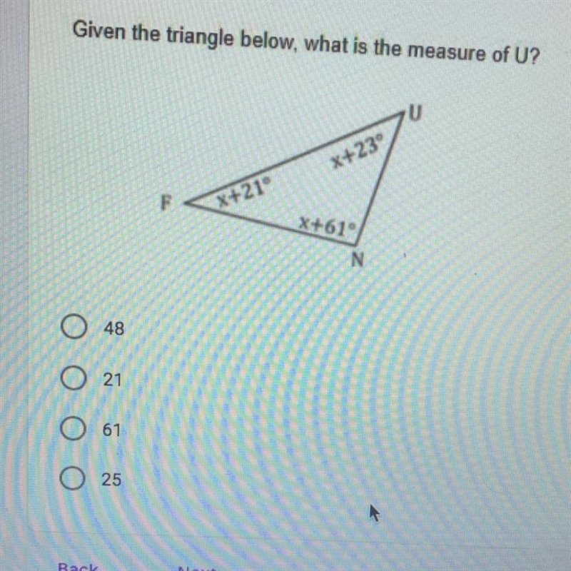 What is the measure of U-example-1