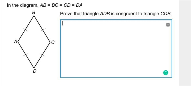 Prove that the two triangles are conguent.-example-1