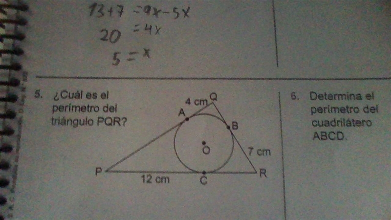 Halla el perimetro del triangulo PQR-example-1