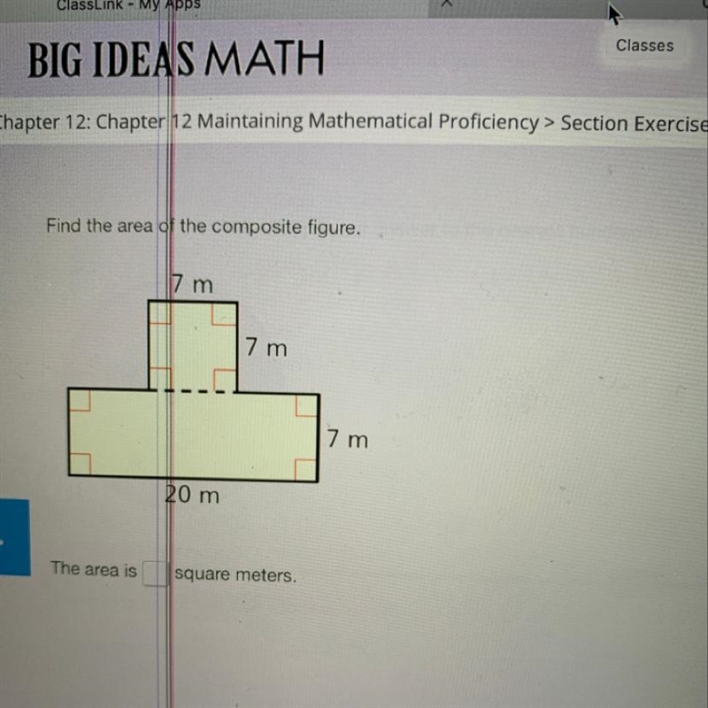 Find the area of the composite figure-example-1