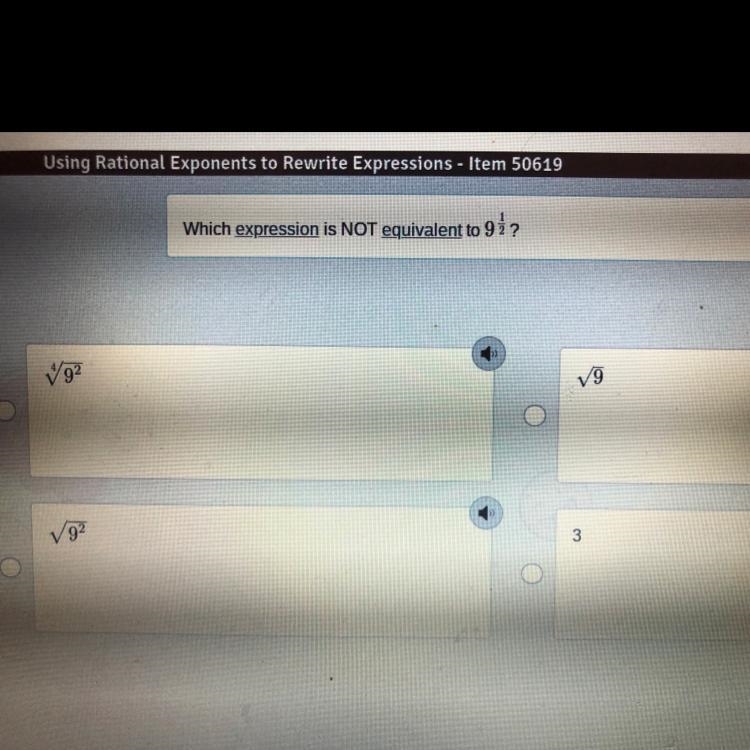 Which expression is not equivalent to 9 1/2?-example-1