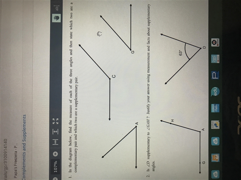 Hi I don’t have a protractor right now and I reallyyy need help answering these questions-example-1