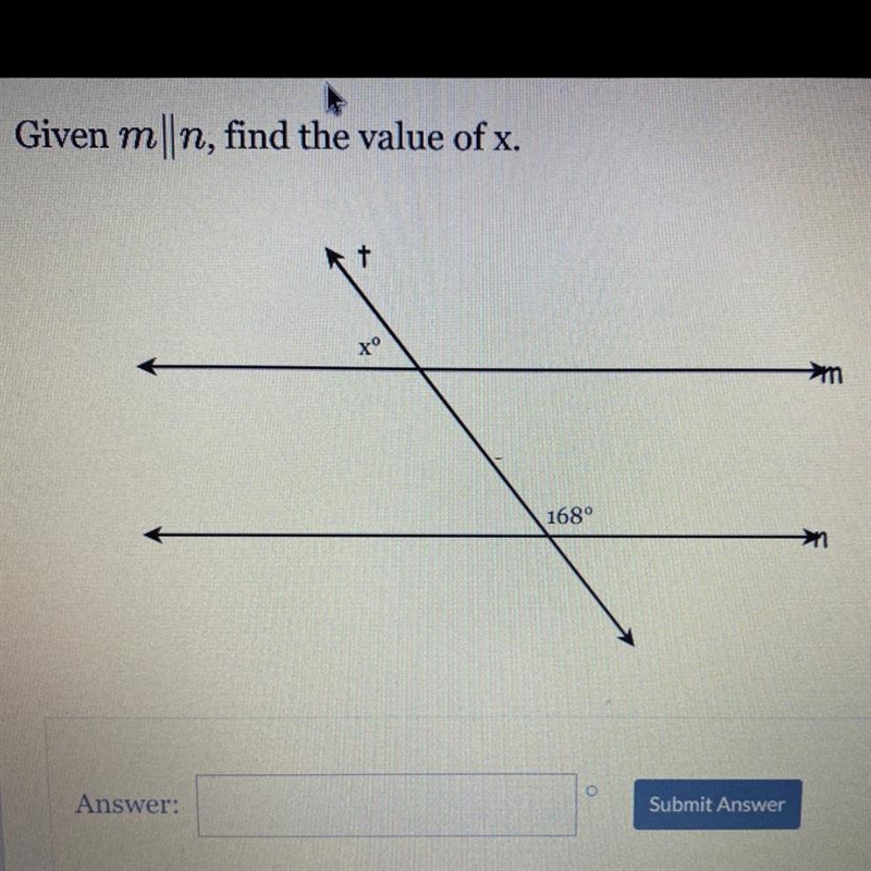 Given m|n, find the value of x.-example-1