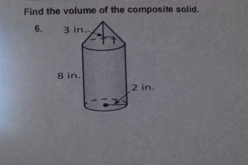 PLEASE HELP ...find the volume of the composite solid-example-1