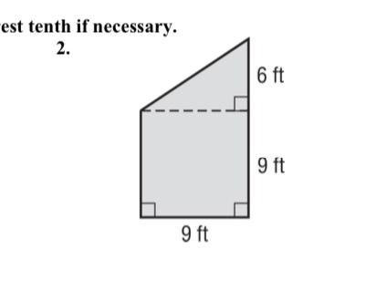 Find the area, round to the nearest tenth if necessary.-example-1