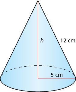 The value of the surface area (in square centimetres) of the cone is equal to the-example-1