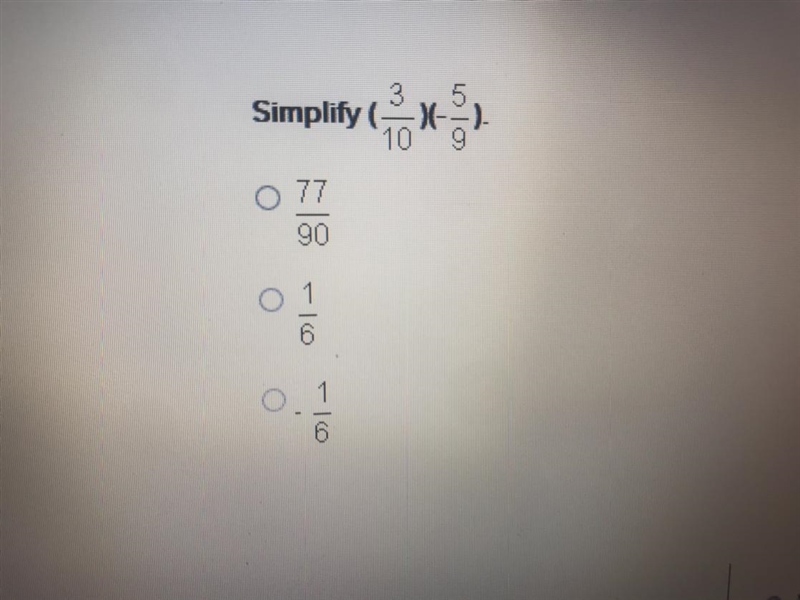 Simplify (3/20)(-5/9) ?-example-1