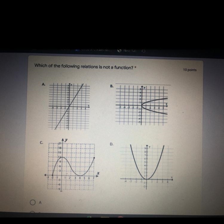 Which of the following is not a function-example-1