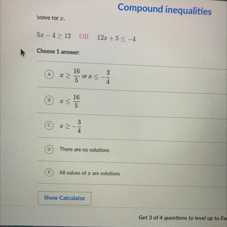 50 - 4 > 12 OR 12x +5< -4-example-1