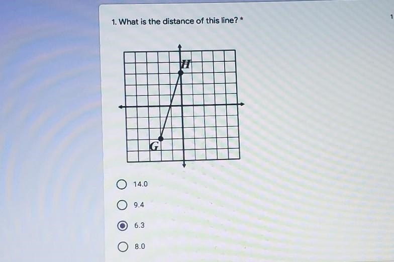 What is the distance of this line? Which is the right answer? ​-example-1