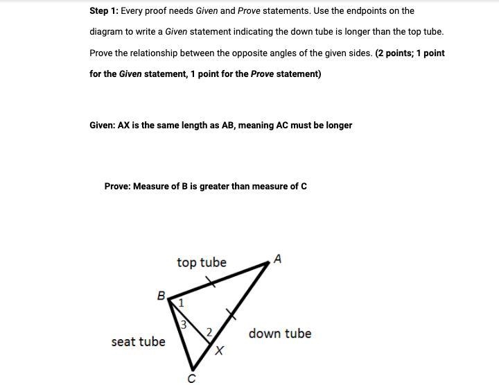 Every proof needs Given and Prove statements. Use the endpoints on the diagram to-example-1