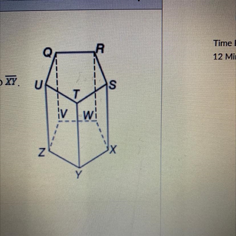 Identify all segments that are parallel to XY A. ST B. VZ, VW, ST C. QR, QU D. VW-example-1