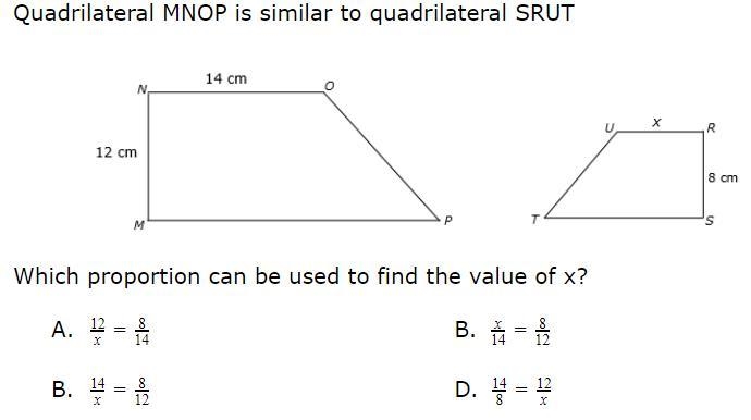 Quadrilateral MNOP is similar to quadrilateral SURT-example-1