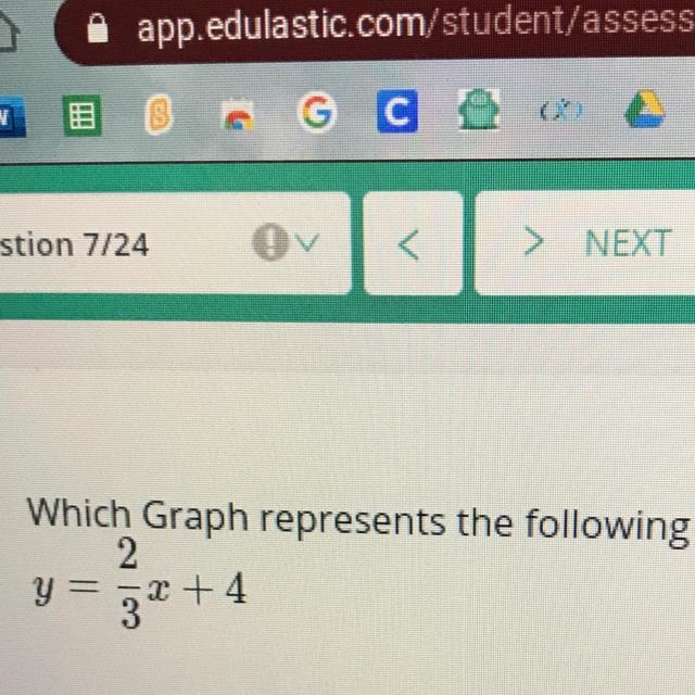 Which Graph represents the following equation?-example-1