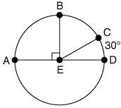 Urgent geometry AD is a diameter of E and BE is perpendicular to AD. If m CD = 30°, what-example-1