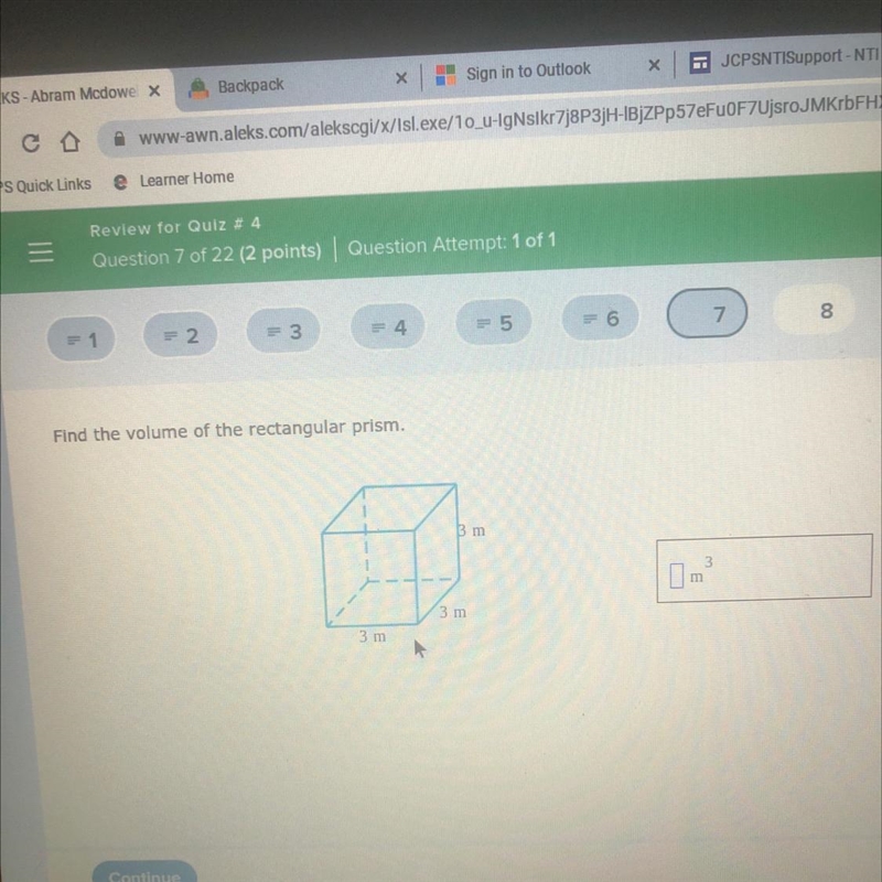 Find the volume of the rectangular prism.-example-1