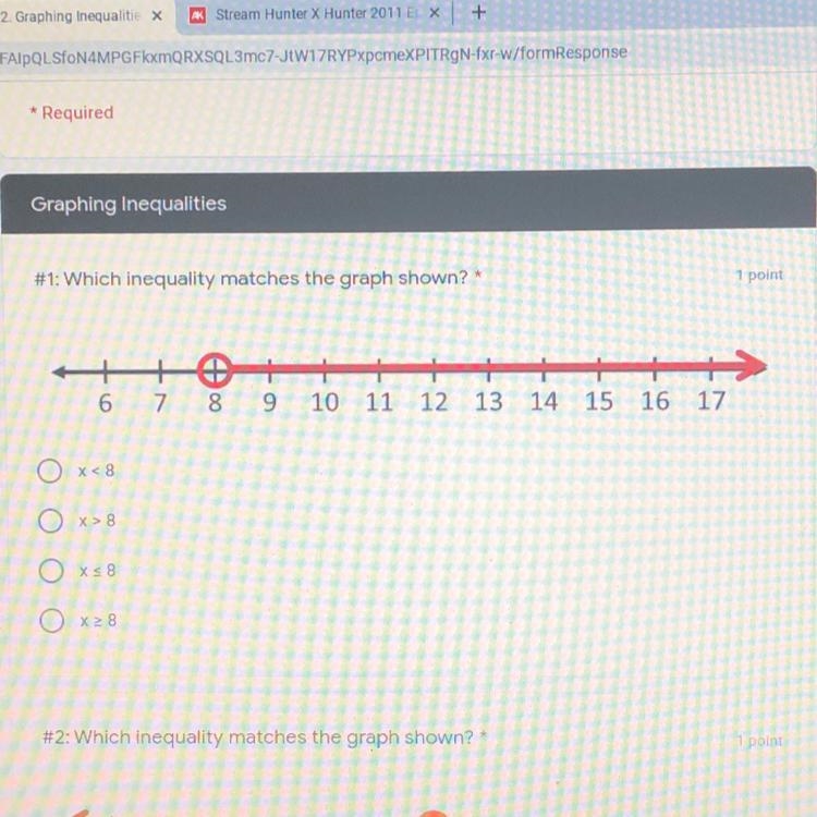 Which inequality matches the graph shown?-example-1