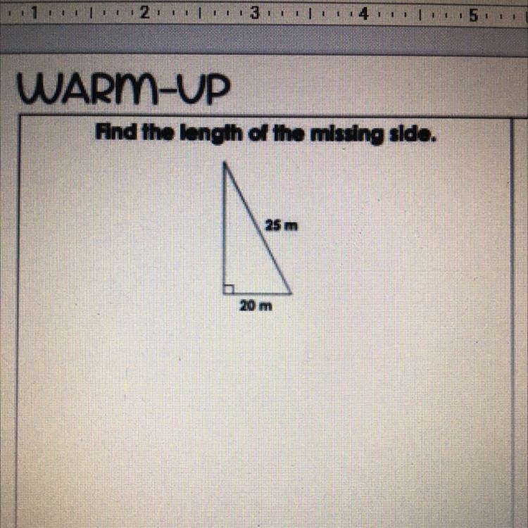 Find the length of the missing side. Please help!-example-1