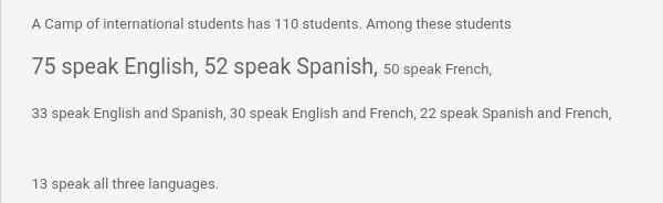 How many speak spanish only? how many does not speak any if the languages?-example-1