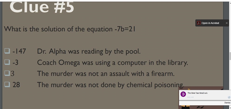 My question is in the picture I tried to multiply -7 on both sides and got -147 I-example-1