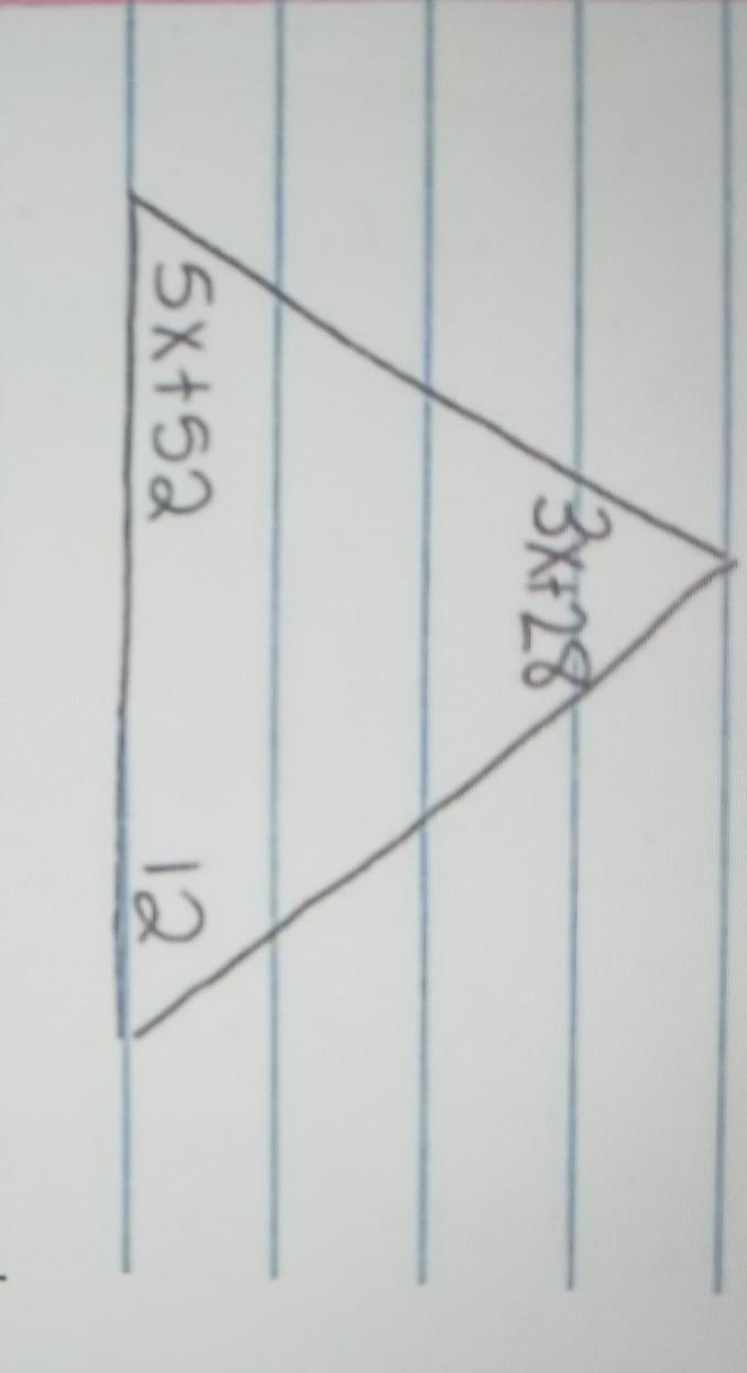 X = Angle measure in the following picture solve for x ​-example-1