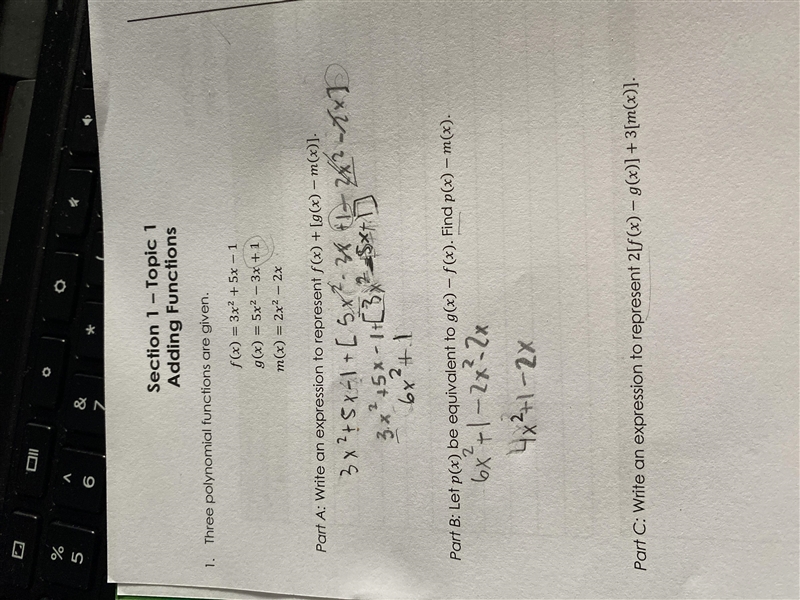 ❗️HELP❗️ I need help with part a,b, and c. Idk if I got part a and b correct pls help-example-1