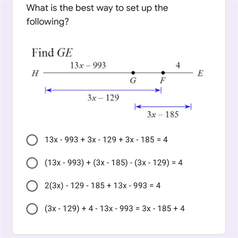 Find GE 13x - 993 + 3x - 129 + 3x - 185 = 4 (13x - 993) + (3x - 185) - (3x - 129) = 4 2(3x-example-1