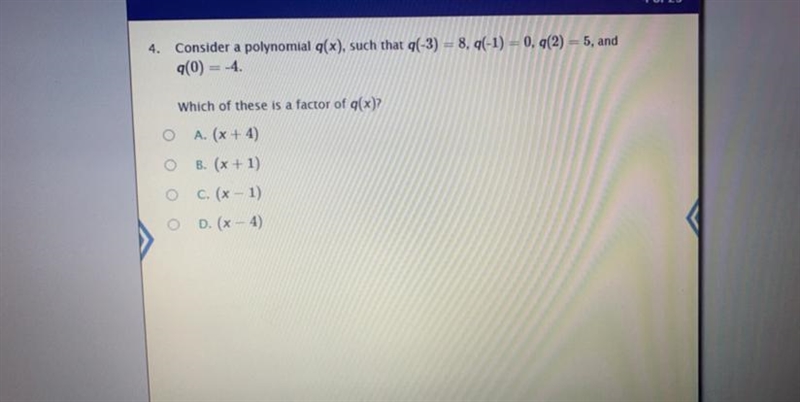 What is the factor of q(x) ?-example-1