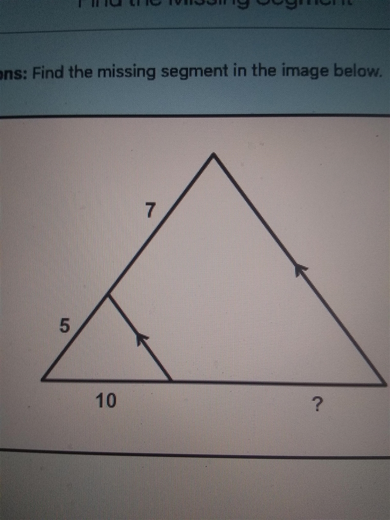 Find the missing side length-example-1