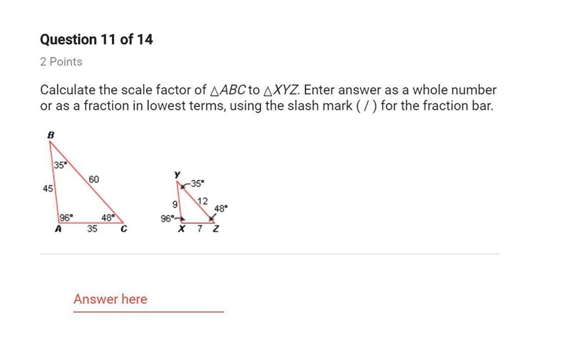 plz hlp meeeee calculate the scale factor of ABC to XYZ. Enter answer as a whole number-example-1