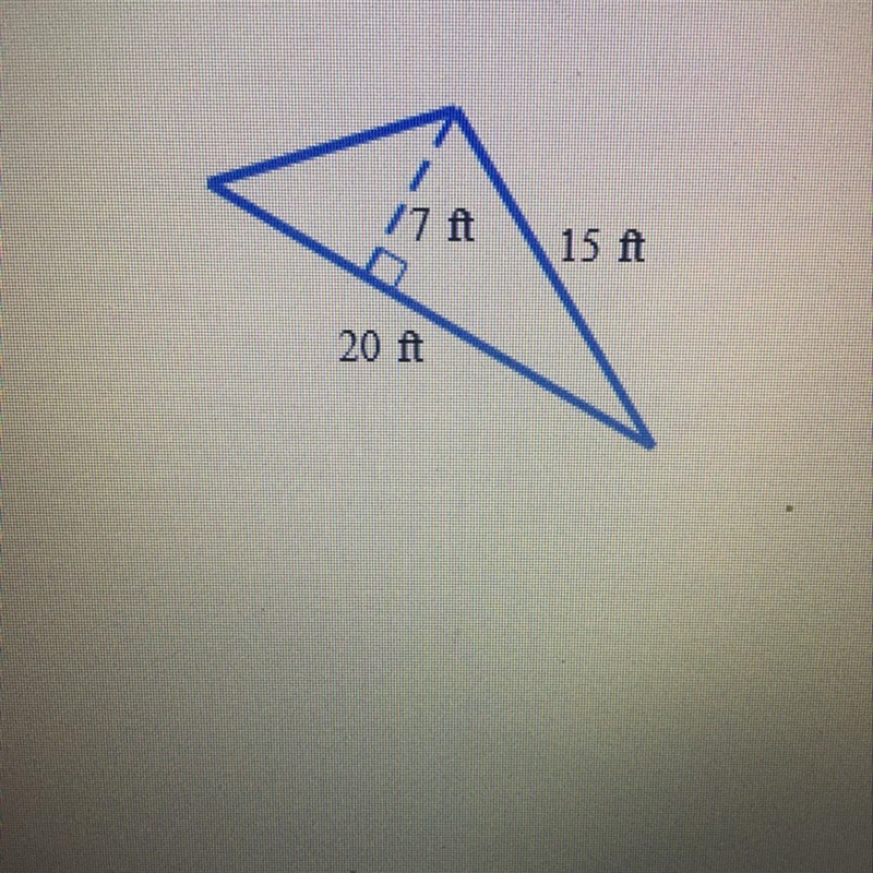 Find the area of the triangle below. Be sure to include the correct unit in your answer-example-1