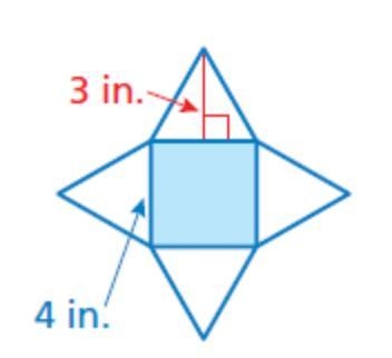 Use the net to find the surface area of the regular pyramid?-example-1