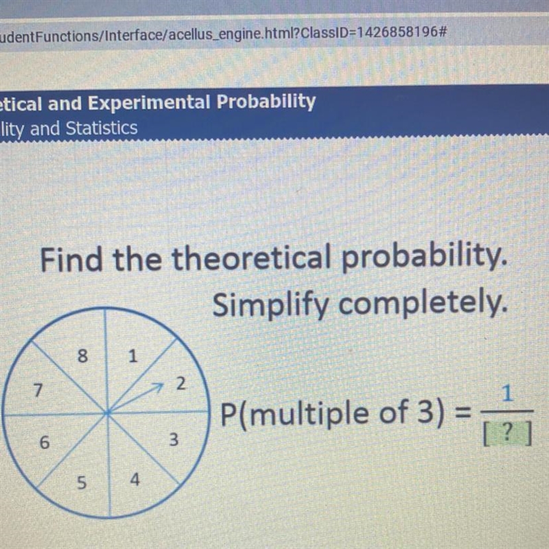 Find the theoretical probability. Simplify completely.-example-1