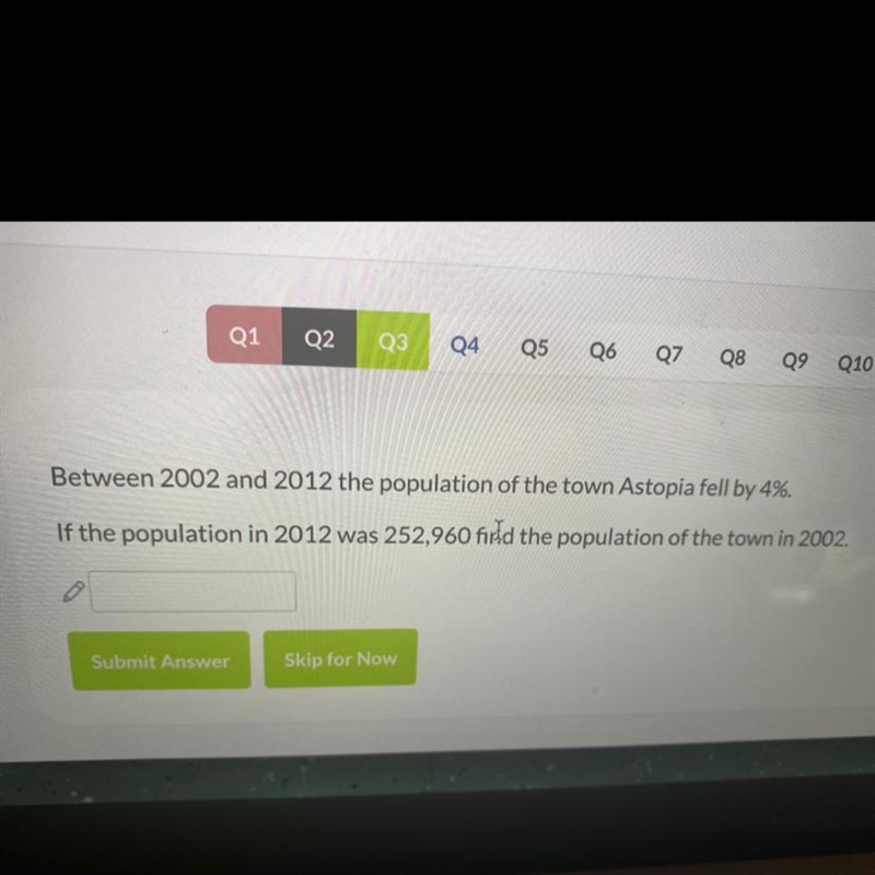 Between 2002 and 2012 the population of the town Astopia fell by 4%. If the population-example-1