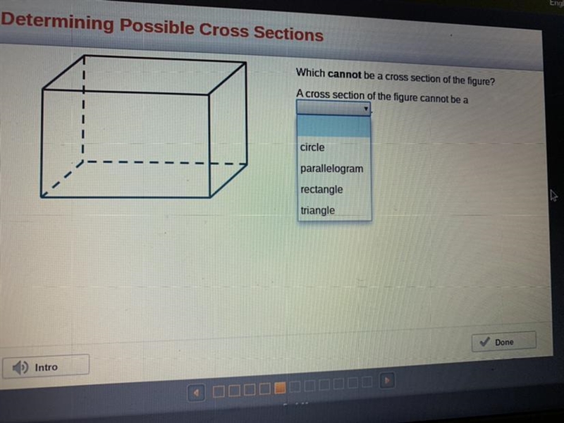 Which cannot be a cross section of the figure? A cross section of the figure cannot-example-1