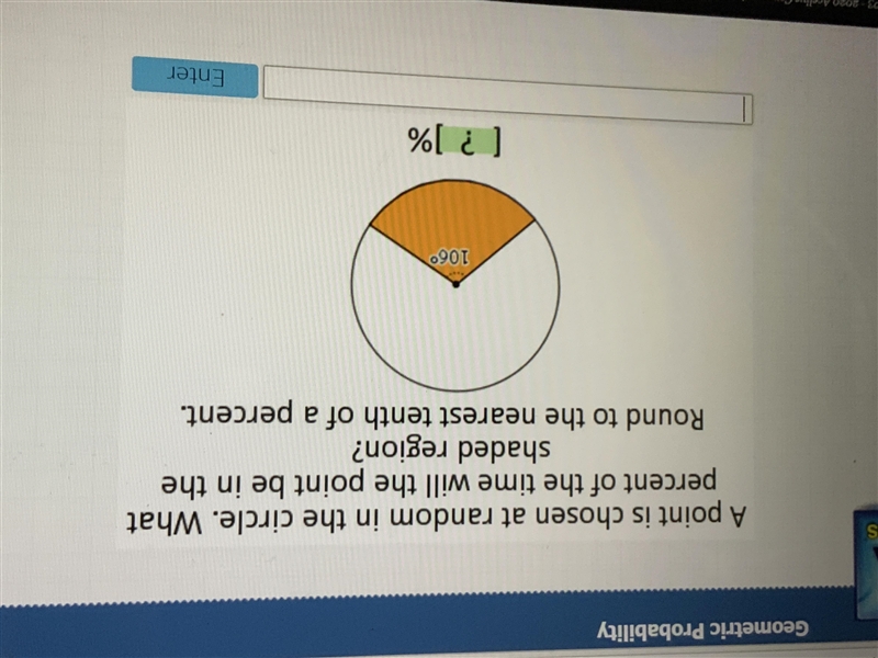 a point is chosen at random in the circle. what percent of the time will the point-example-1