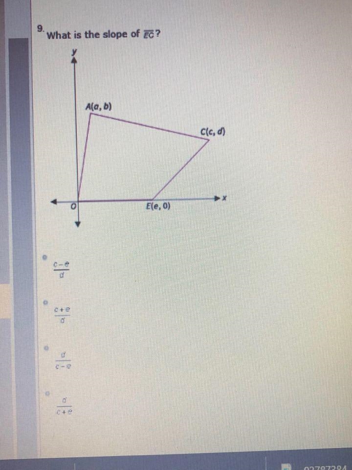 What is the slope of EC?-example-1