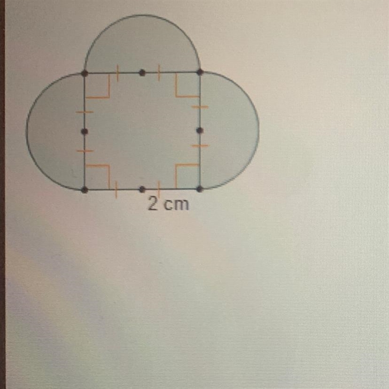 What is the area of the composite figure? A. (6pi + 4) cm B. ( 6pi + 16) cm C. ( 12pi-example-1