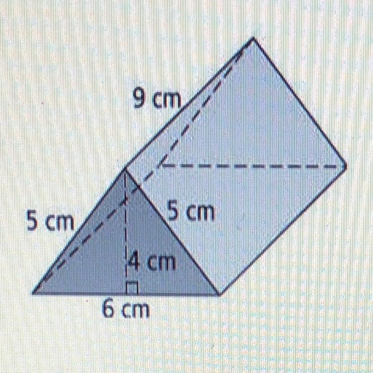 What is the surface area of the 3-D object shown below?-example-1