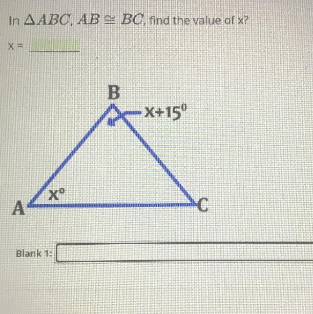 I need to find out the value of x in this triangle because I don’t understand the-example-1